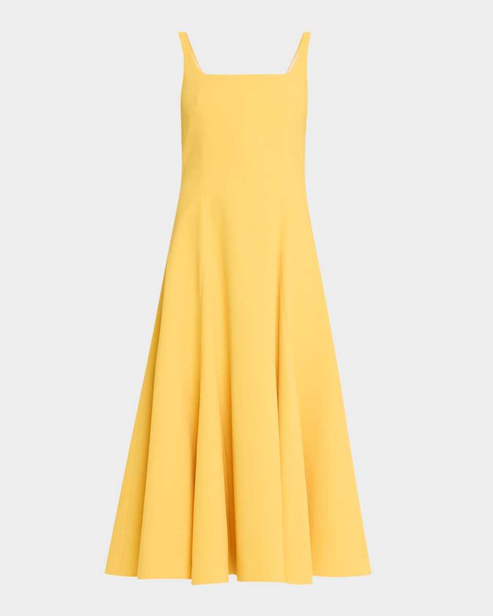 Neith Square-Neck Sleeveless Midi Dress